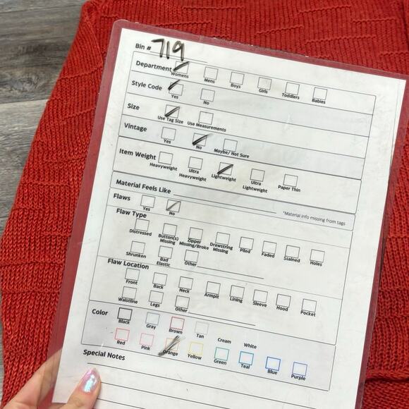 Eileen Fisher Deep Orange Hemp/Linen Crew Neck Tunic Sweater - Picture 8 of 10